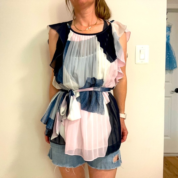 Banana Republic Chifon Waist Tie Blouse - Picture 5 of 12